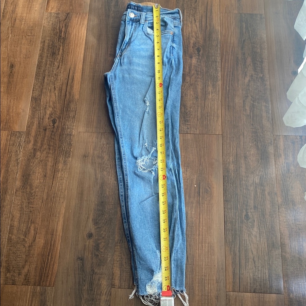 Aeropostale Women's Straight mom Leg Jeans - Medium Blue - Picture 6 of 10